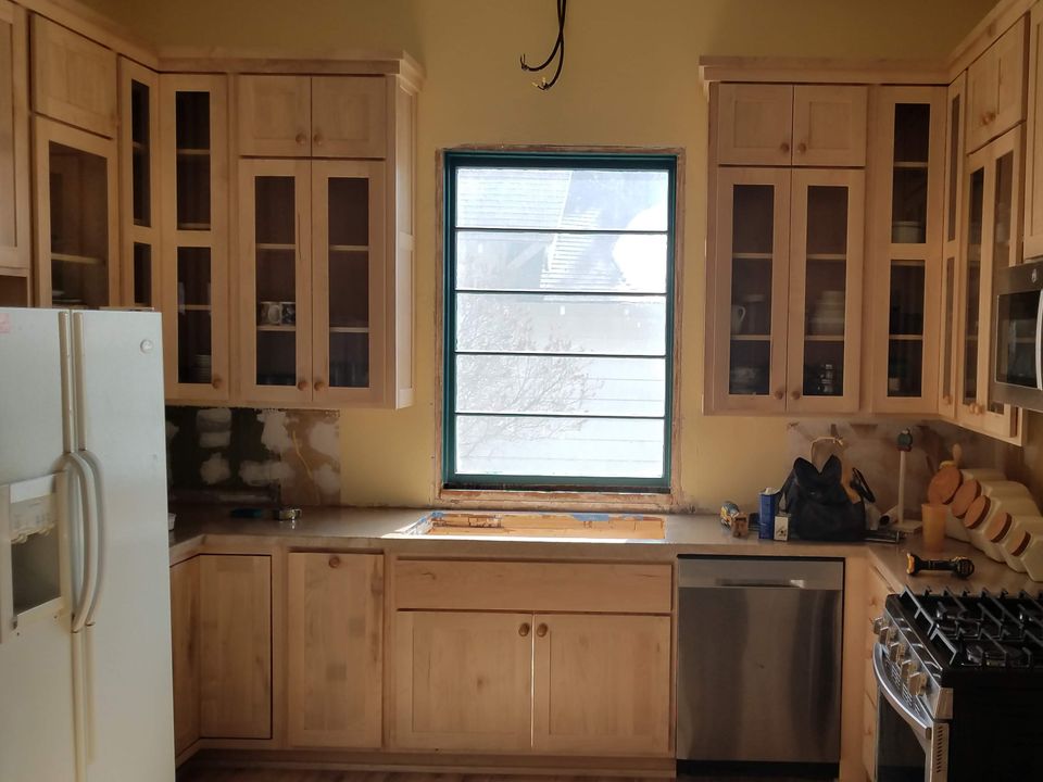 rustic custom kitchen cabinets with warm finish