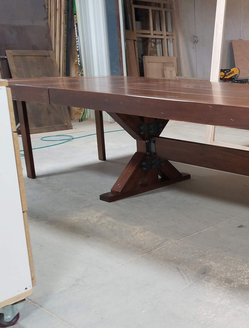 custom dining room table with extention